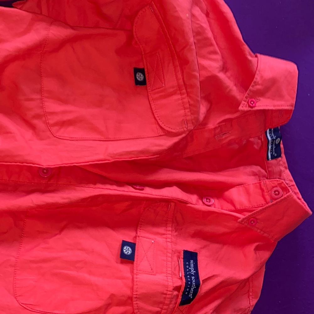 Almost new, oversized simply southern button down